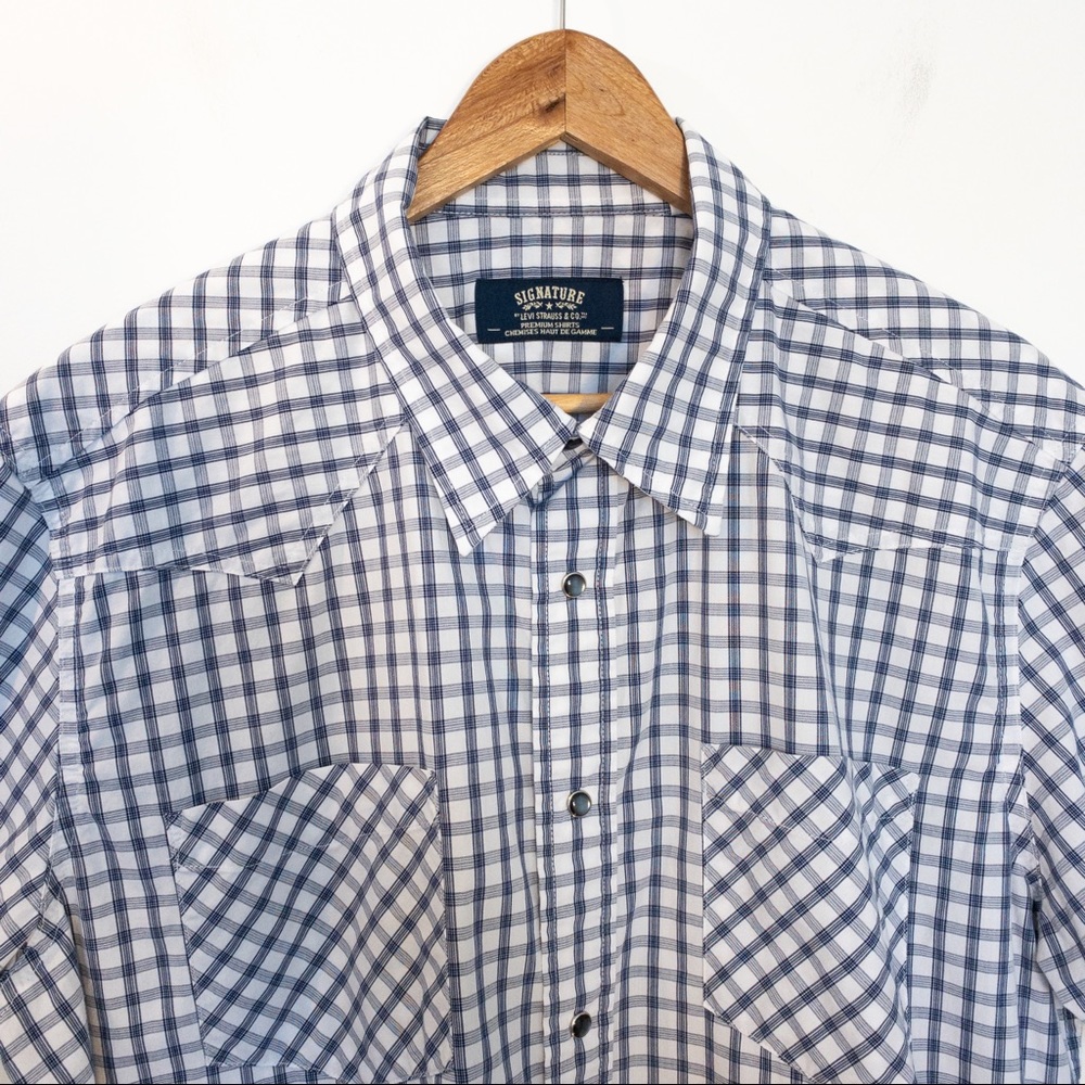 Levi’s Men Size XL Shirt Plaid Western Cowboy